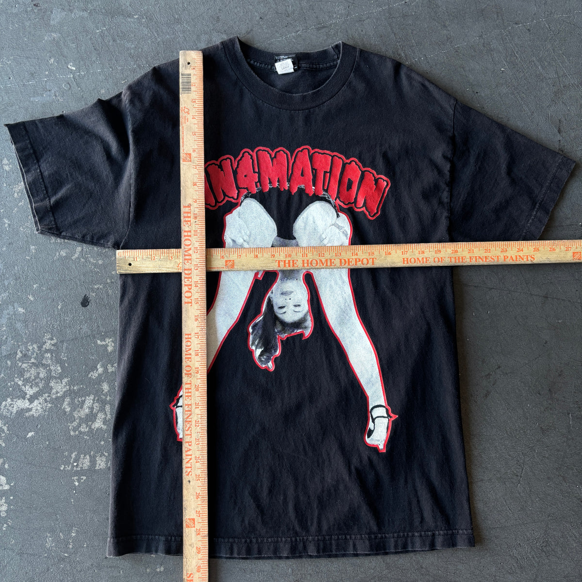 Vintage early 2000's in4mation skate tee medium