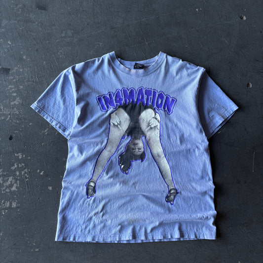 Vintage 2000's in4mation skate tee large