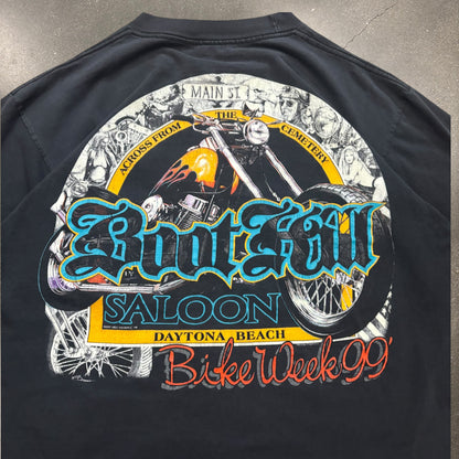 Vintage boothill saloon biker pocket tee