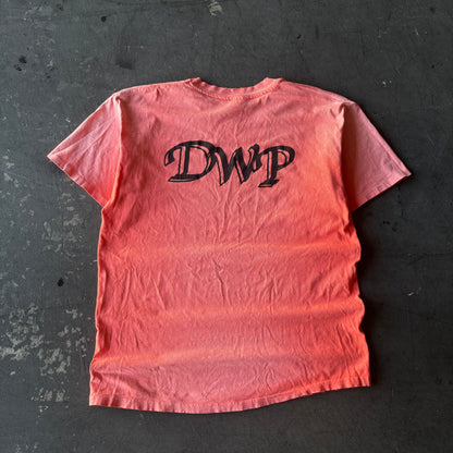 90's Smoked out faded DWP peach tee XL