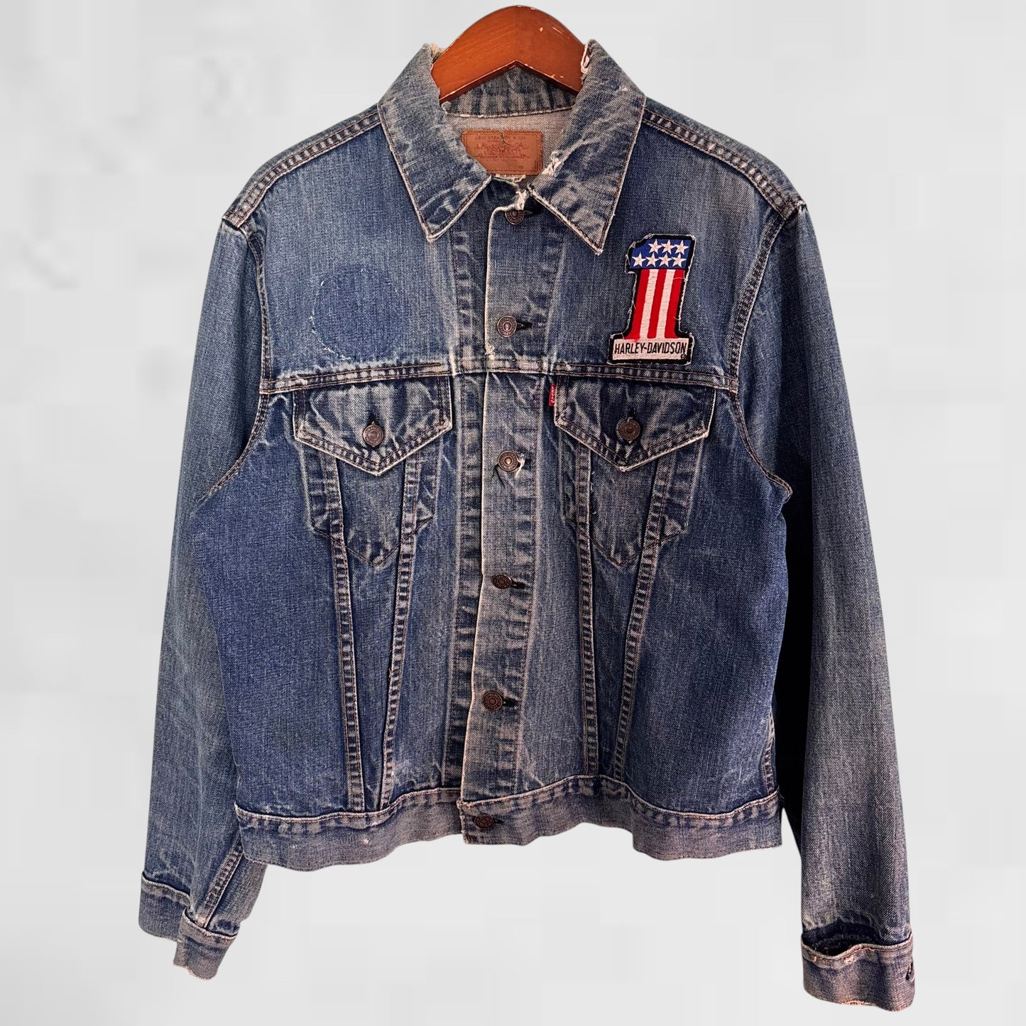1960s Levi's big E with Harley patches