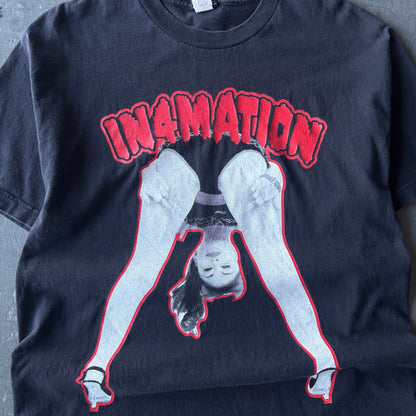 Vintage early 2000's in4mation skate tee medium