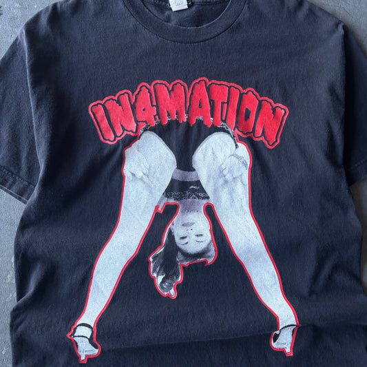 Vintage early 2000's in4mation skate tee medium