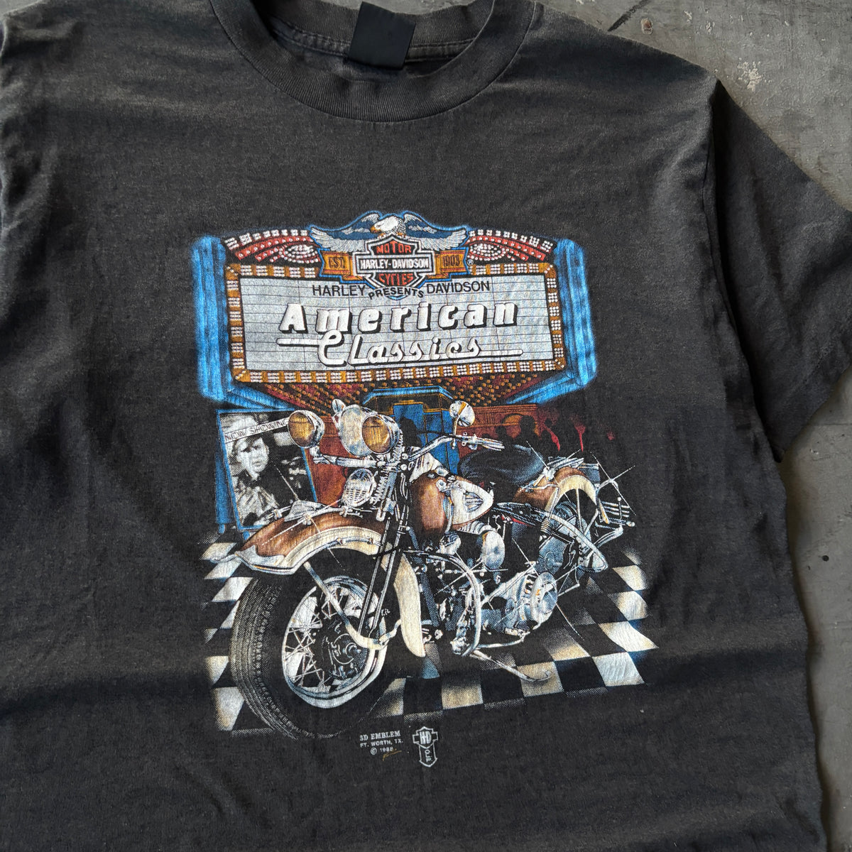 Vintage 80's Harley 3D Emblem Medium