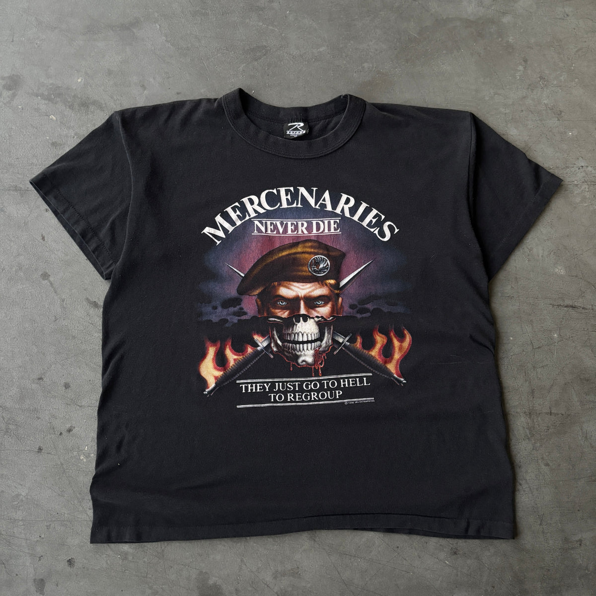 80's "Mercenaries never die" vintage tee XL