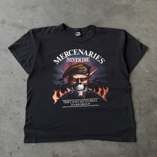 80's "Mercenaries never die" vintage tee XL