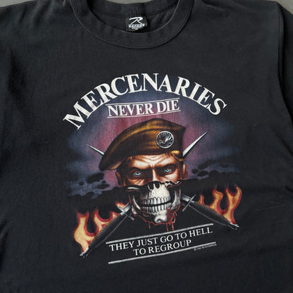 80's "Mercenaries never die" vintage tee XL