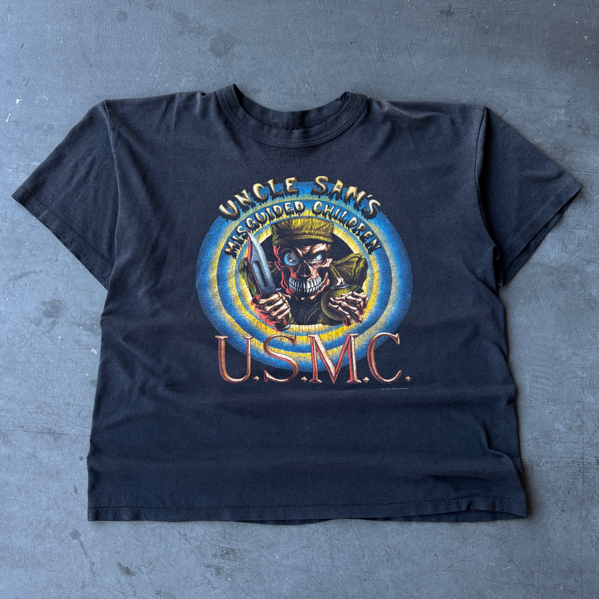 Vintage 80's Skull Marines tee XL