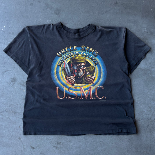 Vintage 80's Skull Marines tee XL