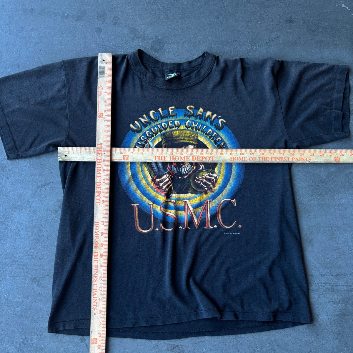 Vintage 80's Skull Marines tee XL