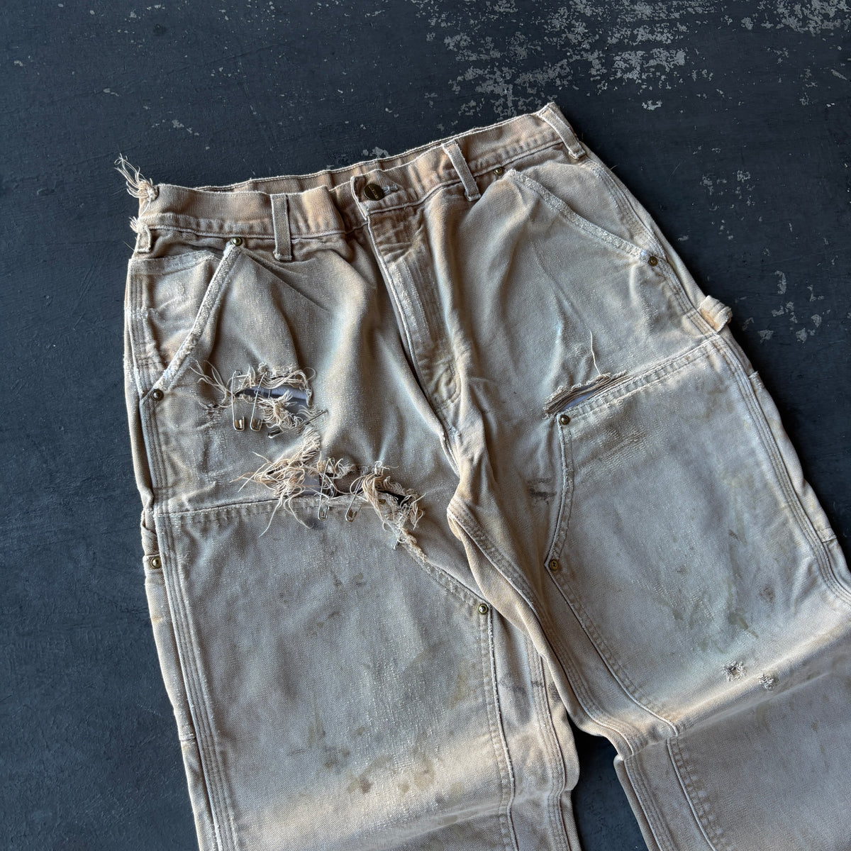 Vintage Faded and Thrashed Carhartt double knees