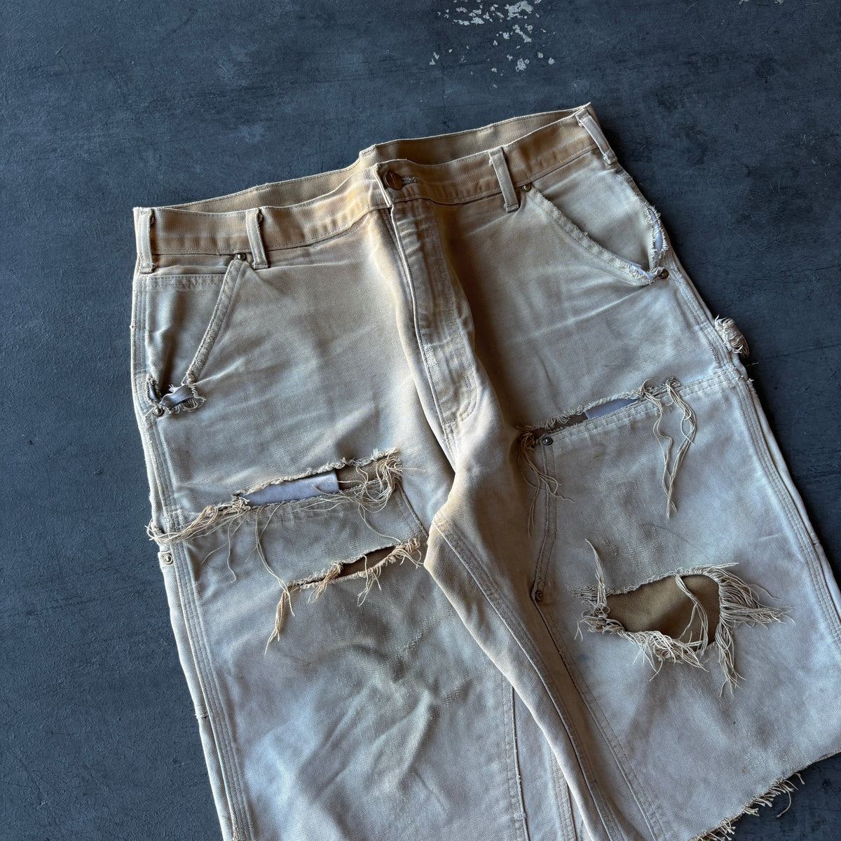Vintage 90's Made in USA thrash Carhartt Double knee Capris size 36